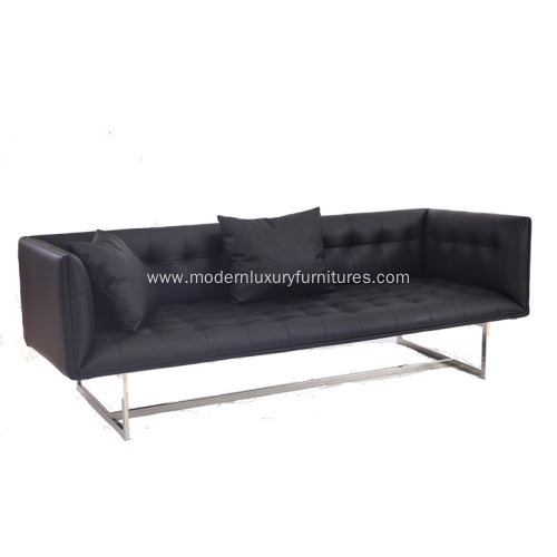 Modern Edward 3 Seat Leather Sofa